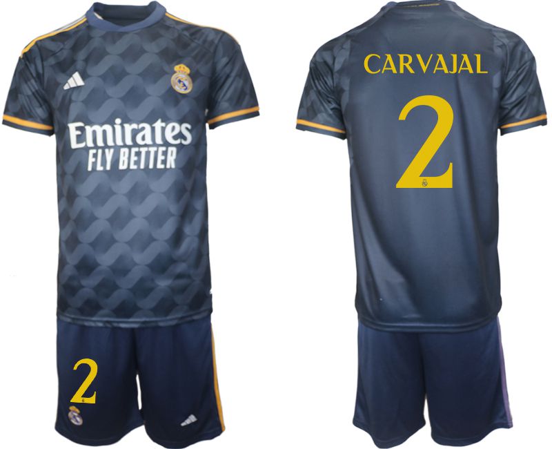 Men 2023-2024 Club Real Madrid away blue #2 Soccer Jersey